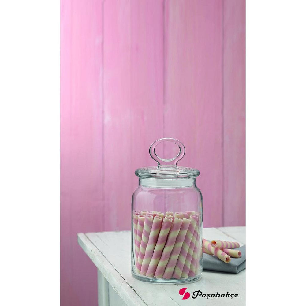 Βάζο Γυάλινο Διάφανο Με Καπάκι 860ml Φ8xH13,8cm Kitchen Slim Pasabahce SP96762G1 - 3