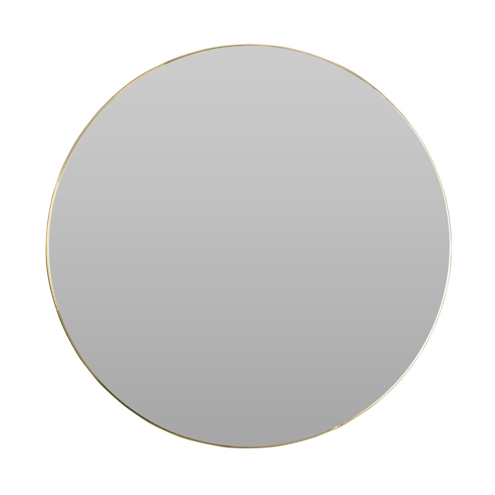 Καθρέφτης Τοίχου Γυάλινος Στρογγυλός Με Χρυσό Μεταλλικό Πλαίσιο Ø76cm Koopman C37008340 - 