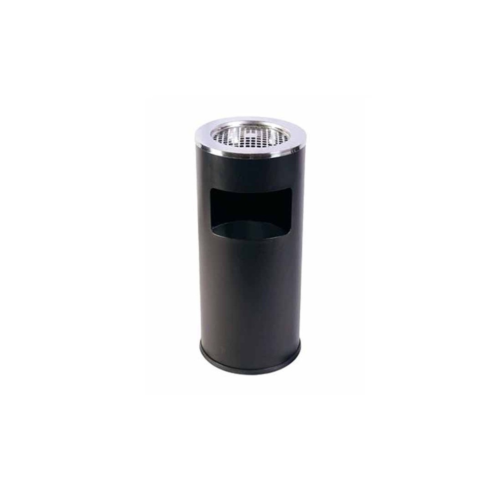 Σταχτοδοχείο Δαπέδου Μαύρο Inox 17lt Ø25x61cm Home Style 616717 - 