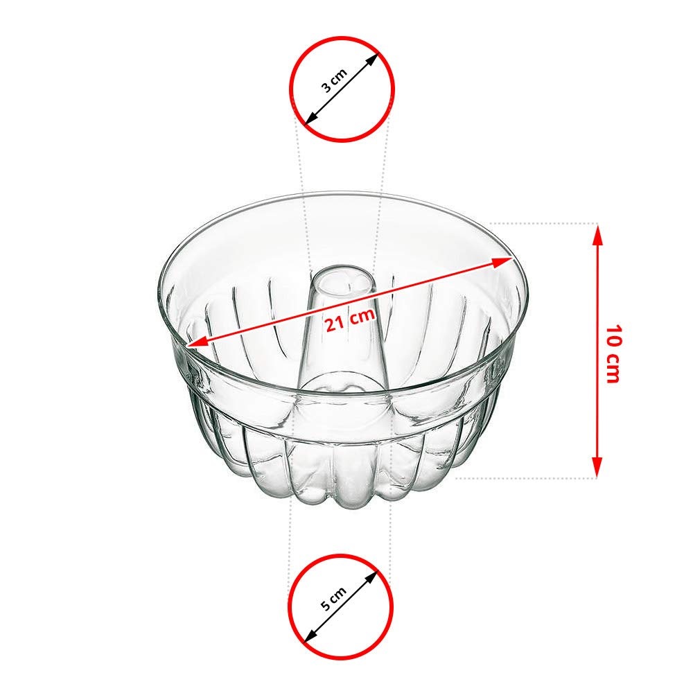 Φόρμα Κέικ Γυάλινη 1,3Lt Φ21xH10cm Simax 31.80005 - 2
