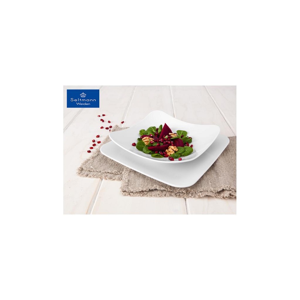 Πιάτο Ρηχό Τετράγωνο Πορσελάνης 22x22xH2,6cm Coup Fine Dining Seltmann Weiden 001.742654K6 - 4