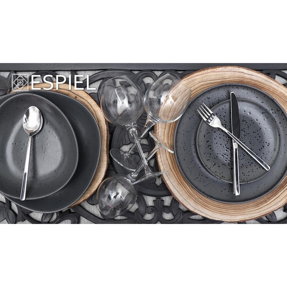 Κουτάλι Φαγητού Ανοξείδωτο 18/0 Ασημί 20,5x4,4cm Fortune Espiel CUS303 - 4