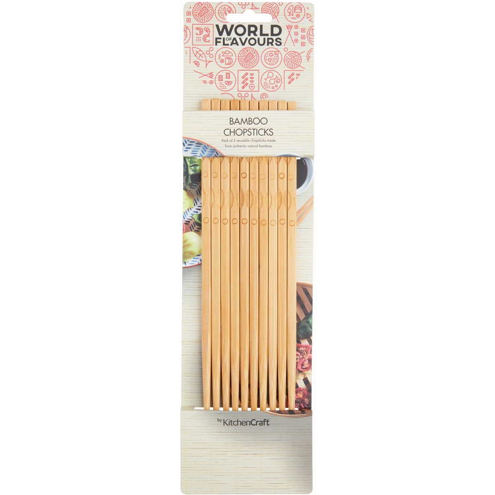 Ξυλάκια - Chopsticks Μπαμπού Ø0,6xH24,5cm Σετ 10 Τμχ KCORSTICK KitchenCraft 35.00124 - 