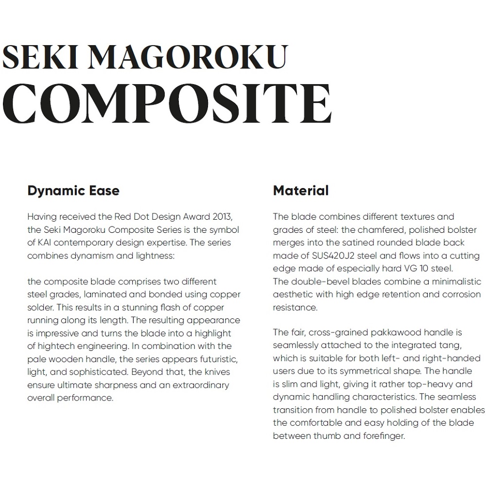 Μαχαίρι Nakiri 16,5cm Seki Magoroku Composite Kai MGC-0428 - 5