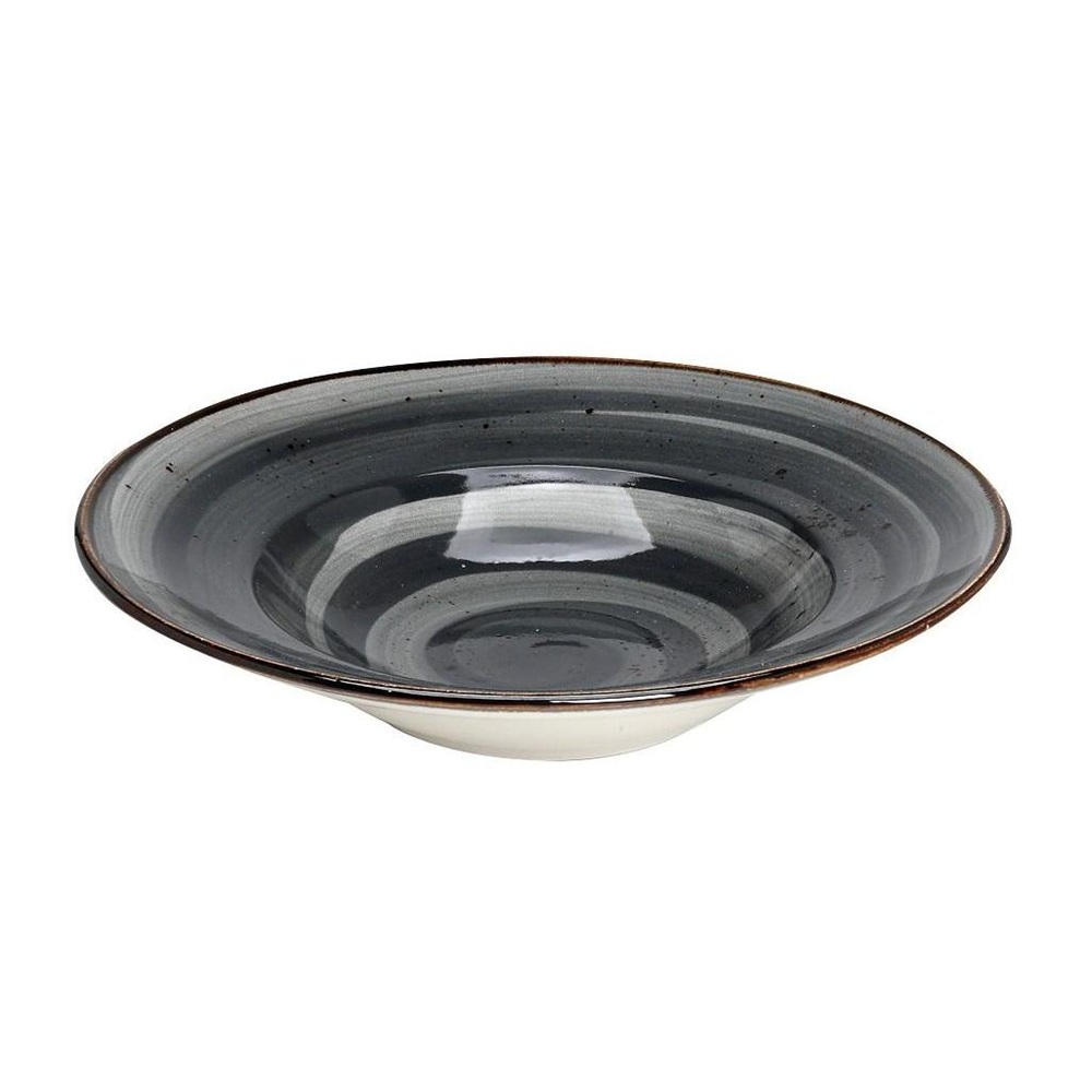 Πιάτο Σπαγγέτι Πορσελάνινο Γκρι 27x5,5cm Terra Grey Espiel TLG120 - 
