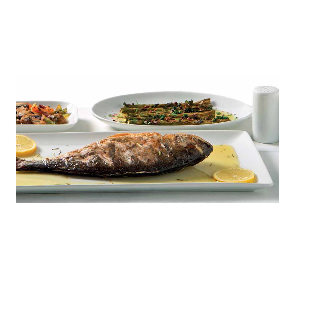 Πιατέλα Ορθογώνια Λευκή Πορσελάνης 29,5x12cm Slim GTSA 63-1801 - 2