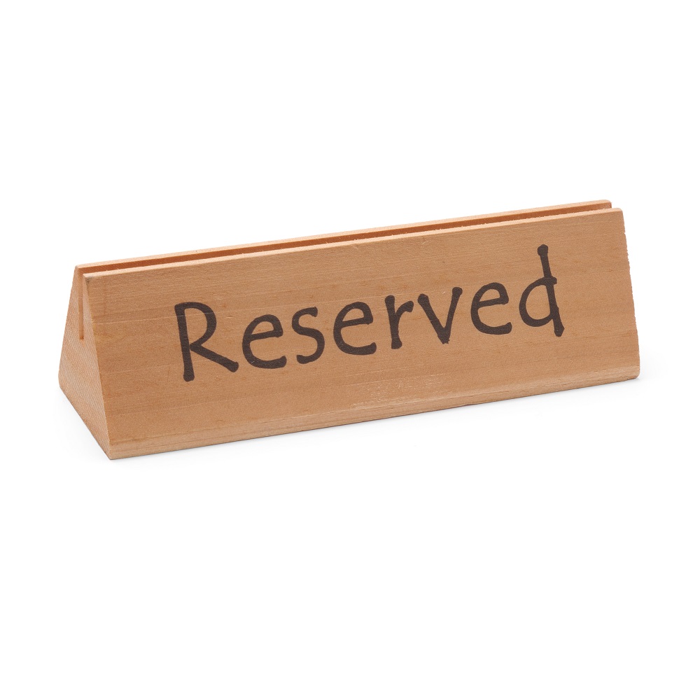 Επιτραπέζιο Ταμπελάκι “Reserved” Ξύλινο 15,2x4,4xH4,4cm 664308 Hendi 30.41695 - 