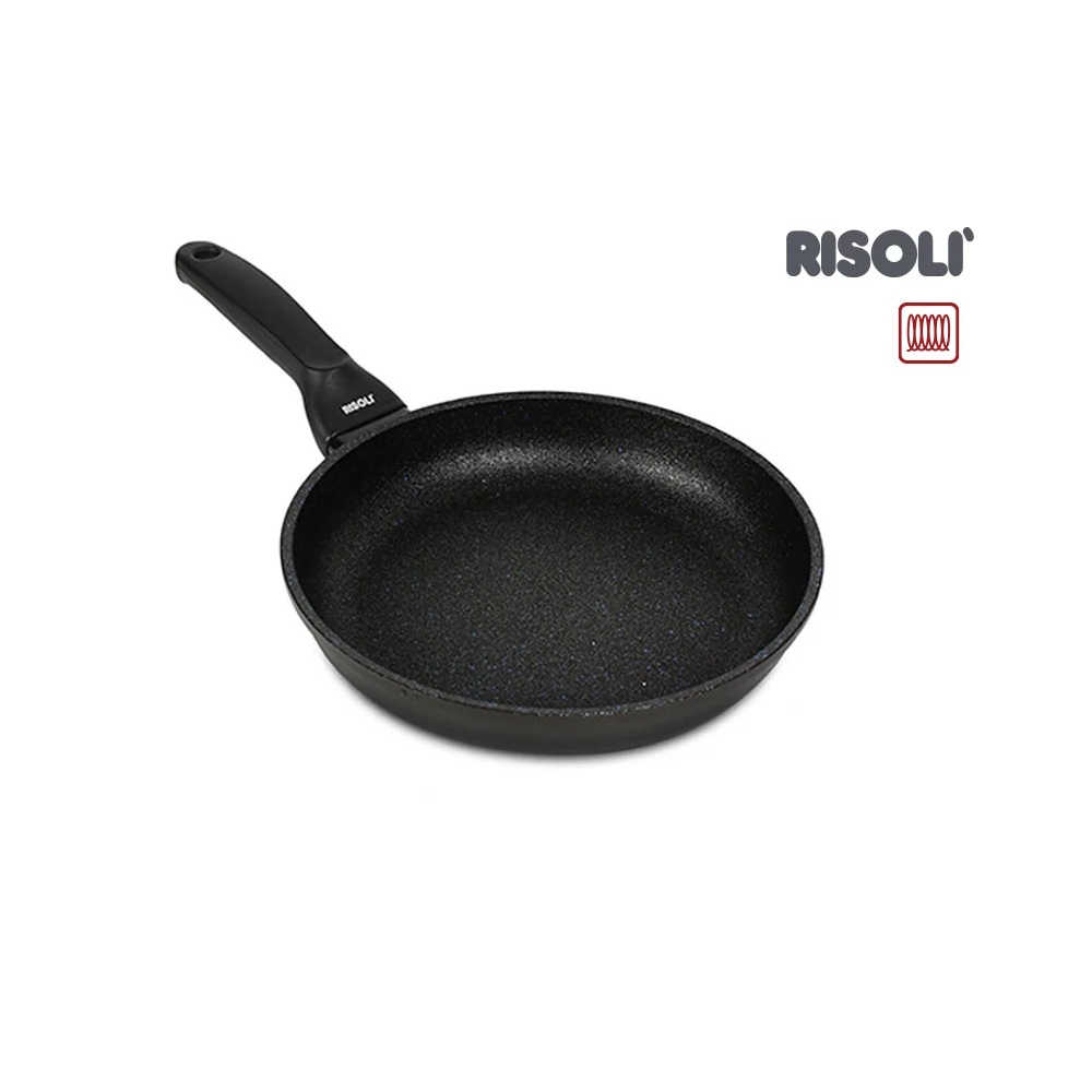 Τηγάνι Χυτού Αλουμινίου Φ28cm Αντικολλητικό Induction BLACKplus Risoli 103BPIN/28 - 