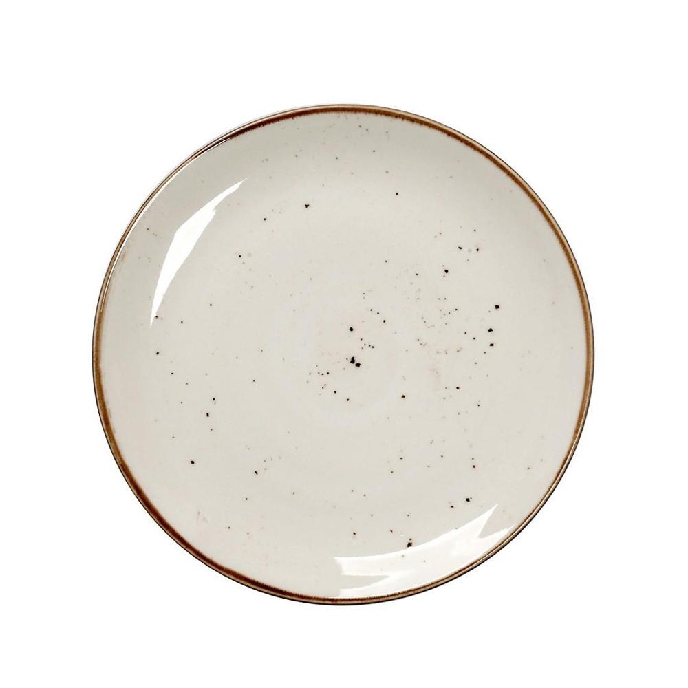 Πιάτο Ρηχό πορσελάνης 24.5εκ. –Terra Cream Espiel TLK102K6 - 