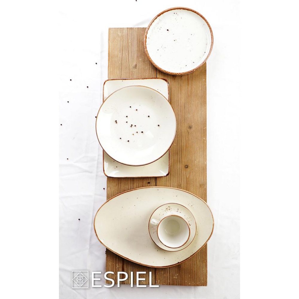 Πιάτο Ρηχό πορσελάνης 24.5εκ. –Terra Cream Espiel TLK102K6 - 4