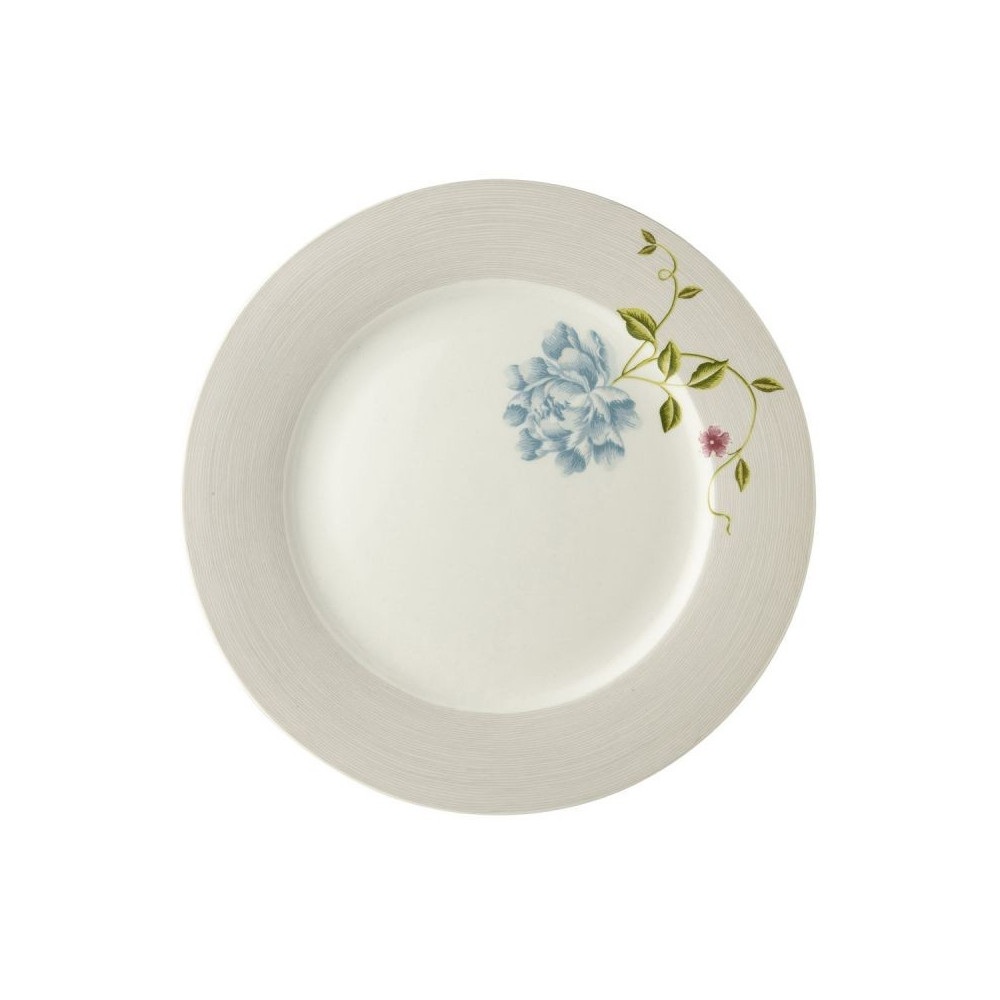 Πιάτο Φρούτου Πορσελάνης New Bone China 20×20 εκ. Laura Ashley Heritage Cobblestone Pinstripe Uni LA180446 - 