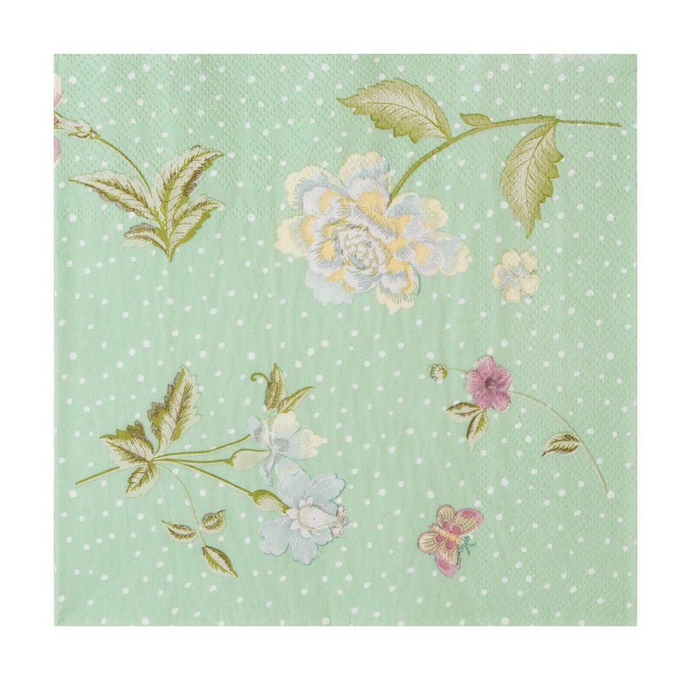 Χαρτοπετσέτες 33x33cm 20τμχ Mint Uni Heritage Laura Ashley LA180987 - 