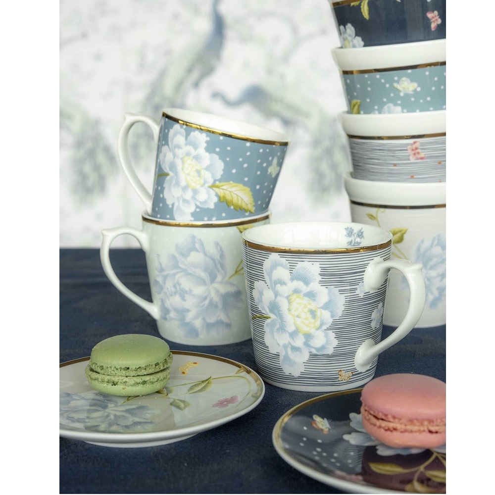 Κούπα Πορσελάνης 320ml 12x8,8xH8,9cm Mint Uni Heritage Laura Ashley LA180422 - 5