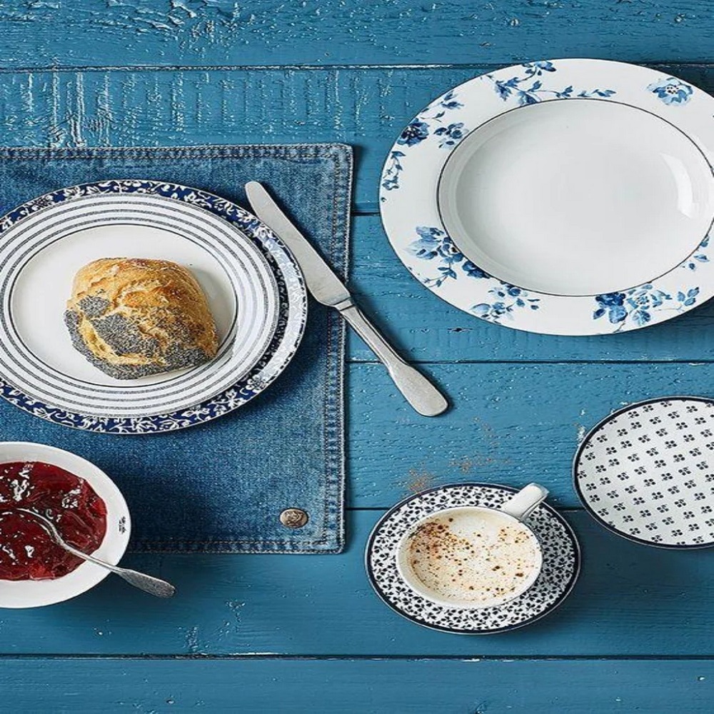 Πιάτο Ρηχό Στρογγυλό Πορσελάνης Φ30cm Λευκό – Μπλε China Rose Blueprint Laura Ashley LA179920 - 3