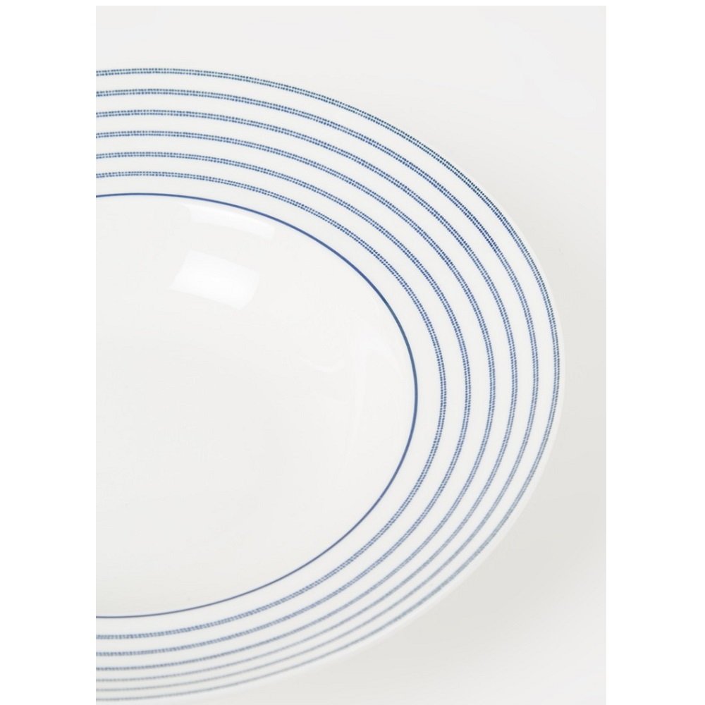 Πιάτο Ρηχό Στρογγυλό Πορσελάνης Φ30cm Λευκό – Μπλε Candy Stripe Blueprint Laura Ashley LA179923 - 4