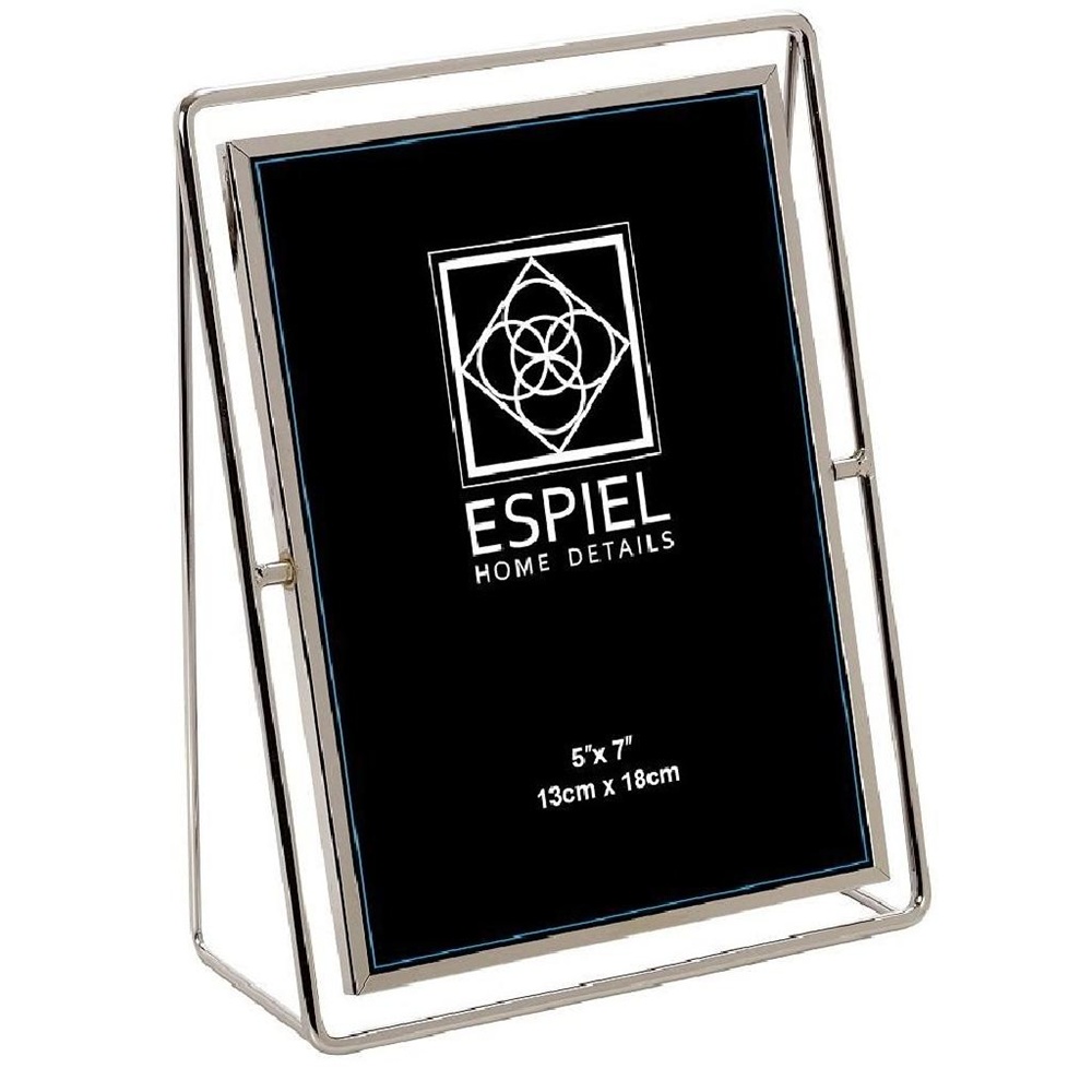 Κορνίζα Μεταλλική Επινικελωμένη Ασημί 15x20cm Espiel FAM303 - 