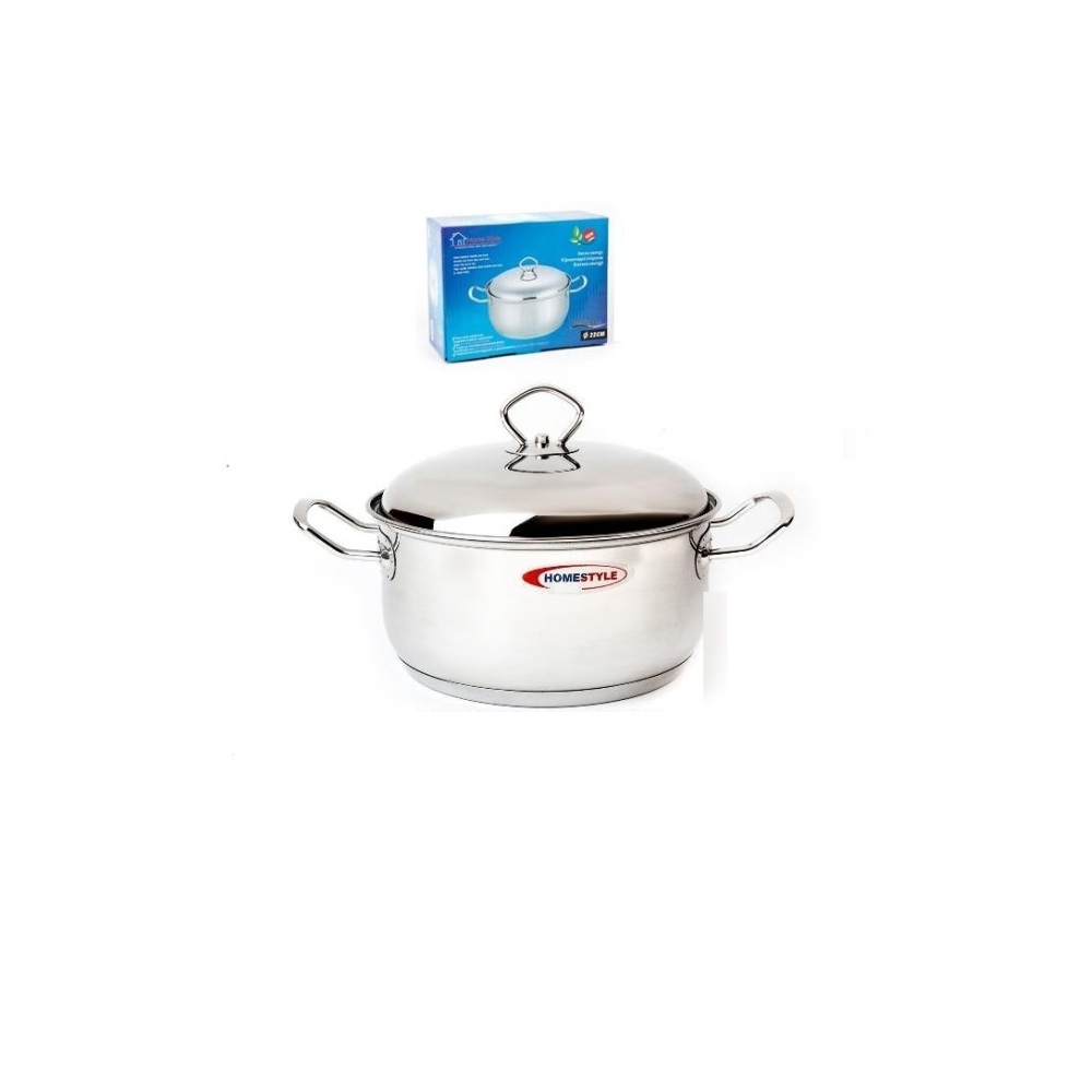 Χύτρα Inox No 30 Λεπτή Λαβή 10,5lt D30x15cm για Όλες τις Εστίες Home Style 0243015 - 