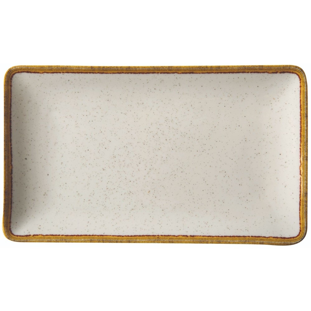 Πιατέλα Ορθογώνια Πορσελάνης Μπεζ 27x16cm Ivory GTSA 66-5327 - 1