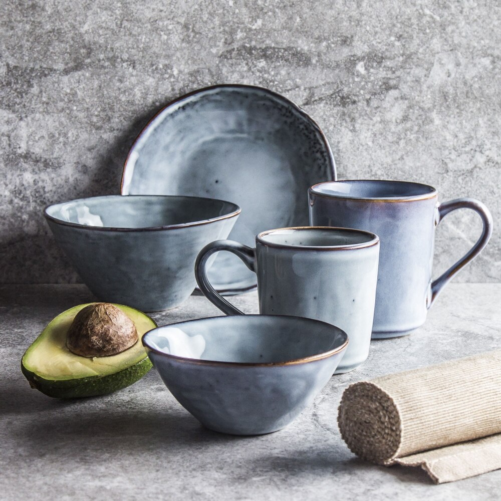 Κούπα Stoneware 250ml Γαλάζια Organic Dutch Rose OR182018 - 3