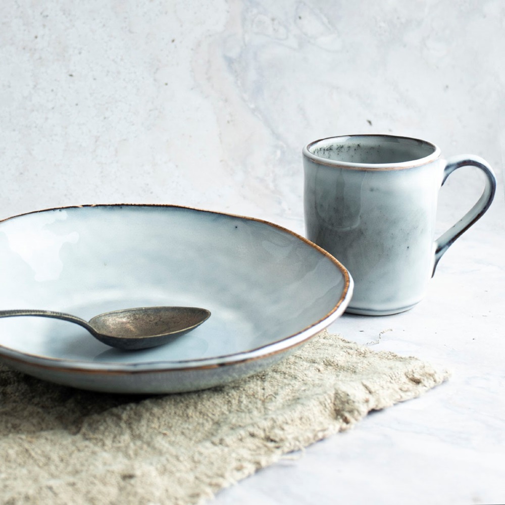 Κούπα Stoneware 250ml Γαλάζια Organic Dutch Rose OR182018 - 4