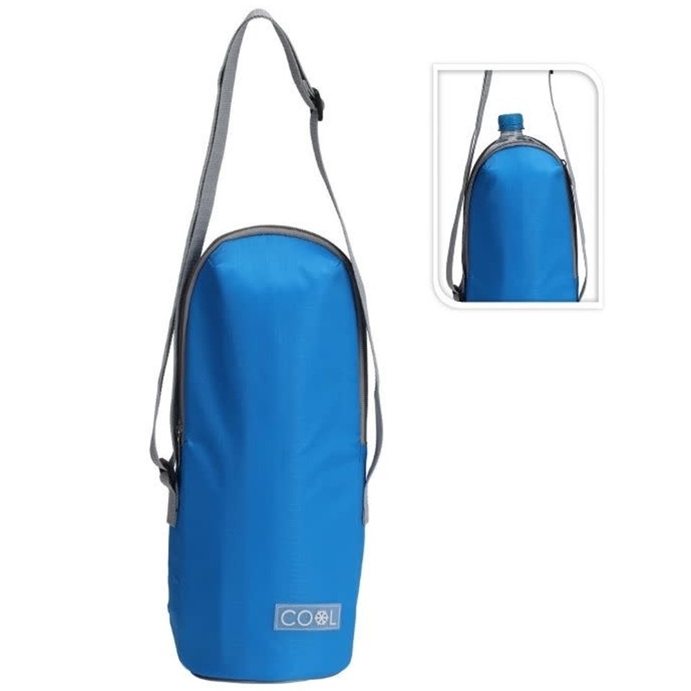 Ισοθερμική Θήκη Μπουκαλιού Πολυεστέρα Μπλε 1,5L 12x12x32cm COOL DB9000600 - 3