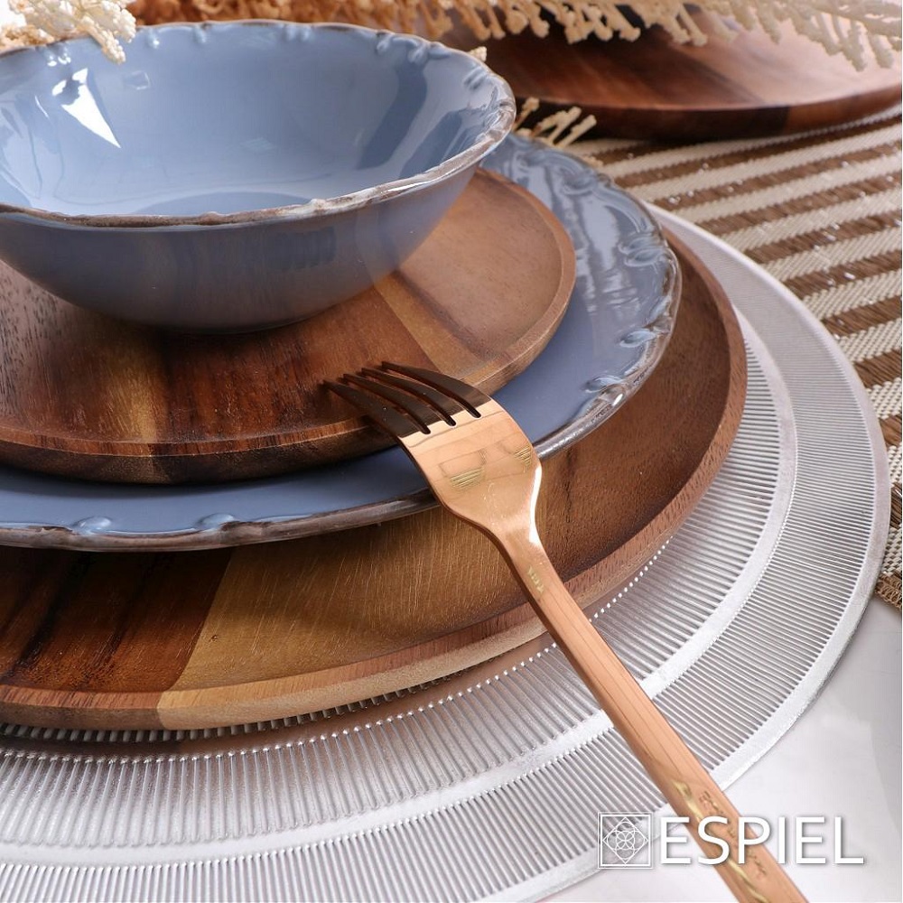 Δίσκος Στρογγυλός Ξύλο Ακακίας Φ20xH1,5cm Espiel BAG101 - 4