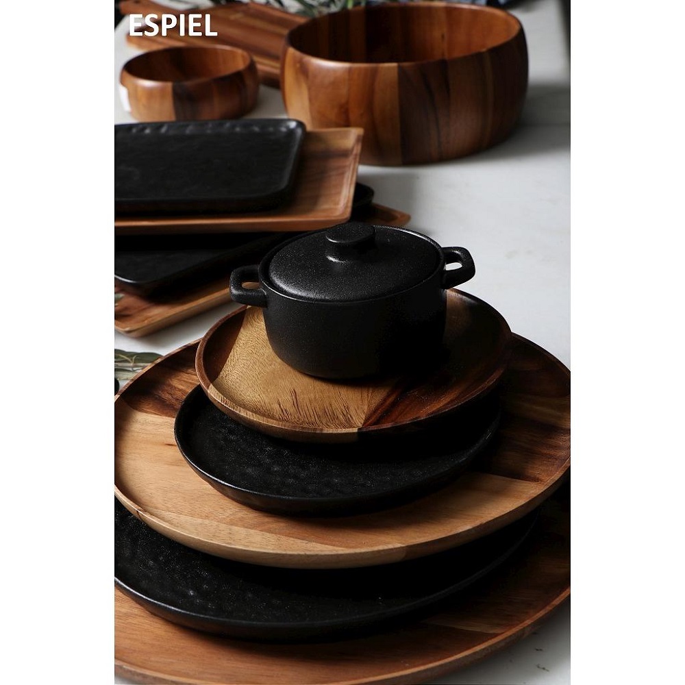 Δίσκος Στρογγυλός Ξύλο Ακακίας Φ30xH1,5cm Espiel BAG104 - 4