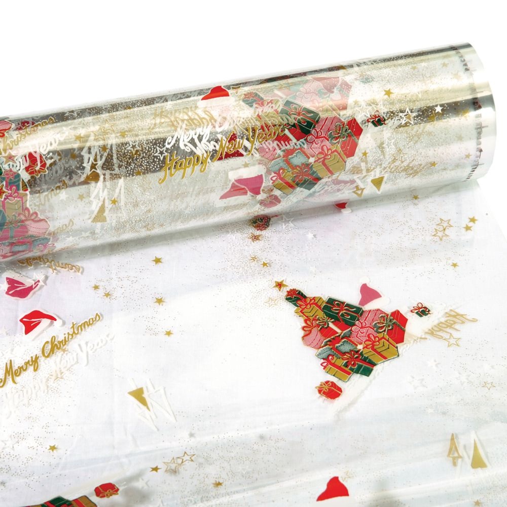 Σελοφάν Περιτυλίγματος Χριστουγεννιάτικο με Σχέδιο Δώρα 80 εκ x 50 μ iliadis 73645 - 