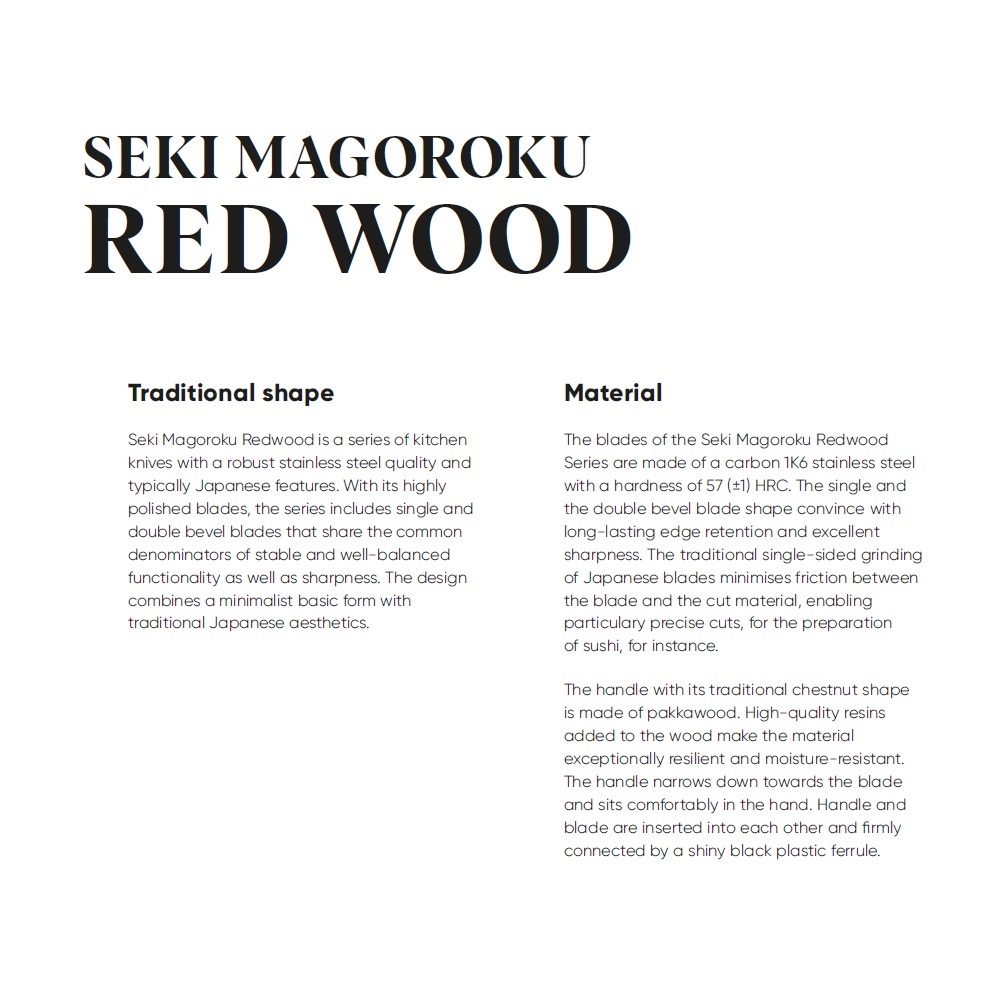 Μαχαίρι Usuba 16,5cm Seki Magoroku Redwood Kai MGR-0165N - 4