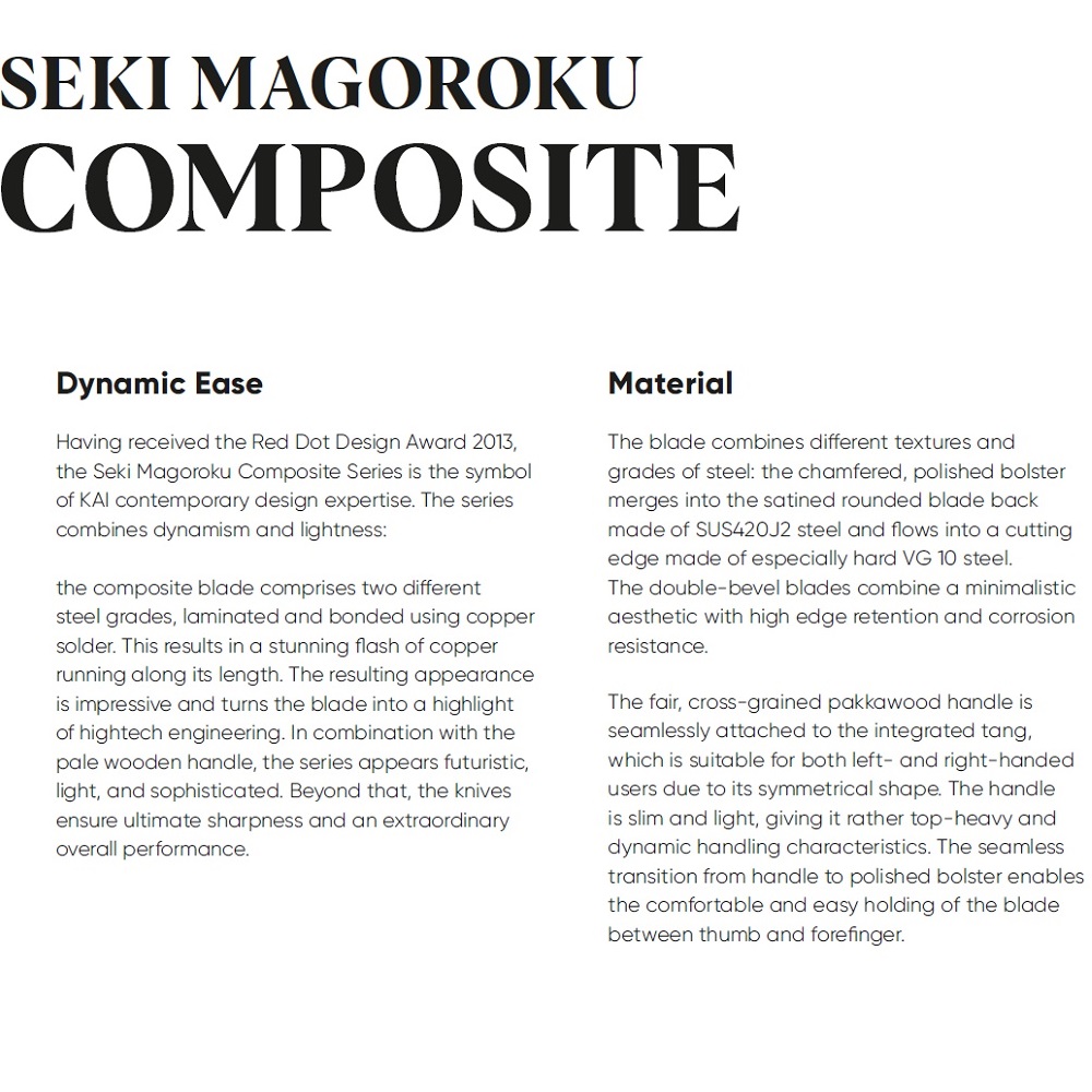 Μαχαίρι Γενικής Χρήσης 9cm Seki Magoroku Composite Kai MGC-0400 - 5
