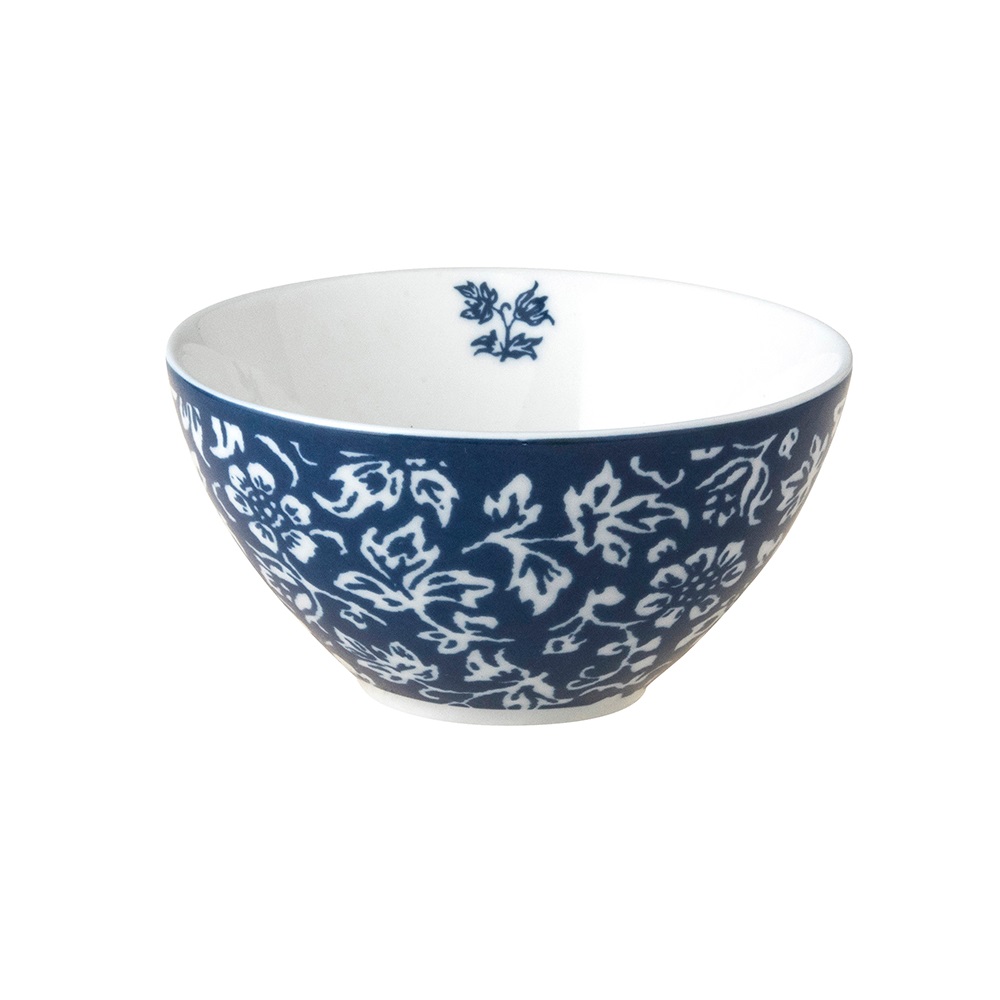 Μπολάκι Πορσελάνης Στρογγυλό Φ9xH4,7cm 150ml Άσπρο-Μπλε Sweet Alyssum Blueprint Laura Ashley LA179356 - 1