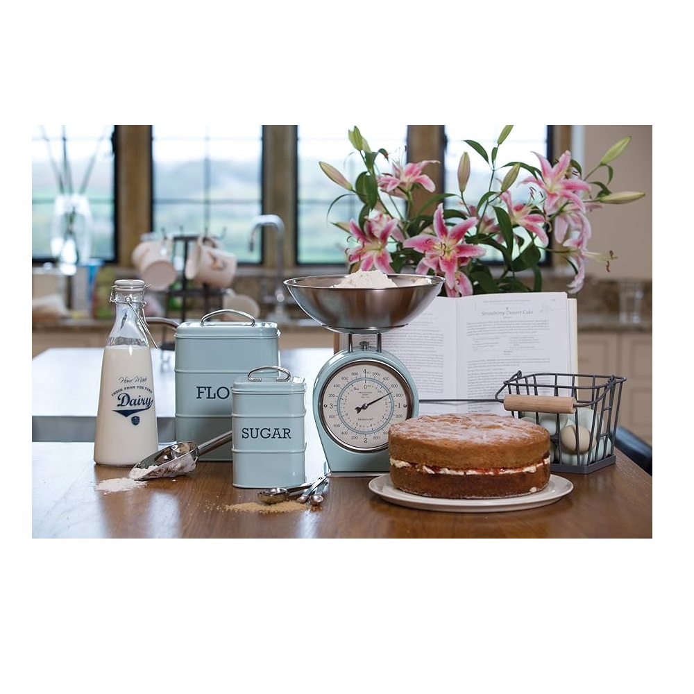 Δοχείο Αποθήκευσης Ζάχαρης 11xH17cm Μεταλλικό Γαλάζιο Living Nostalgia LNSUGARBLU Kitchecraft 35.01811 - 2