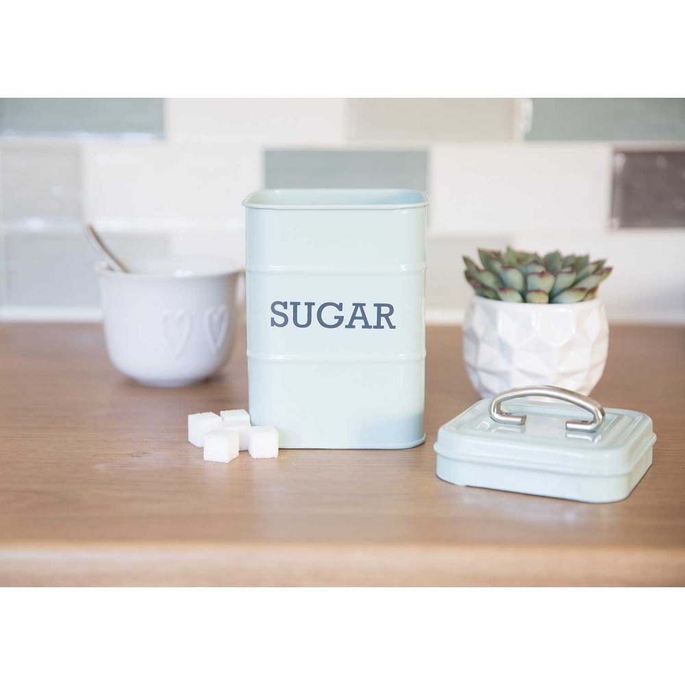 Δοχείο Αποθήκευσης Ζάχαρης 11xH17cm Μεταλλικό Γαλάζιο Living Nostalgia LNSUGARBLU Kitchecraft 35.01811 - 3