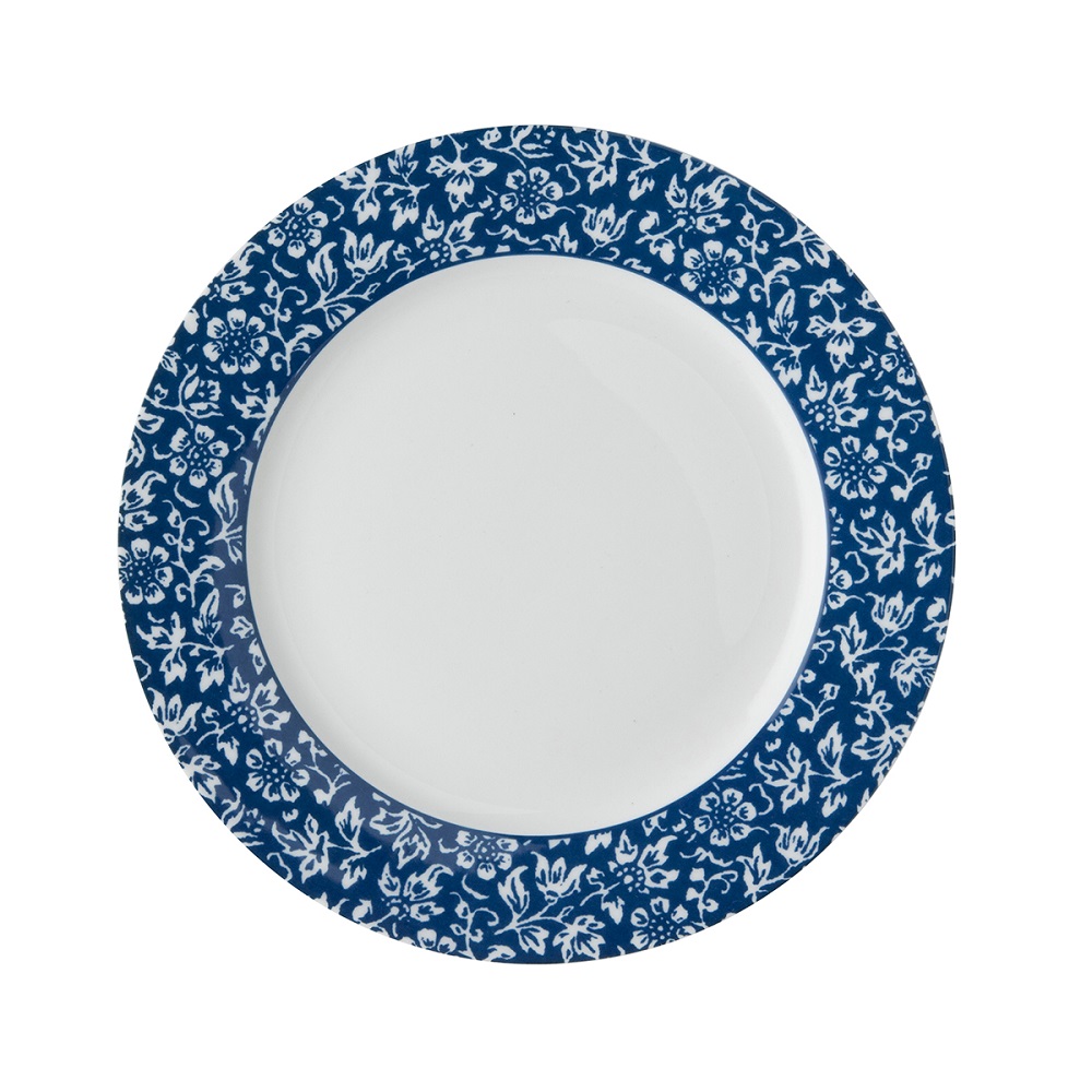 Πιάτο Ρηχό Πορσελάνης Στρογγυλό Φ23cm Λευκό – Μπλε Sweet Alyssum Blueprint Laura Ashley LA179352 - 1