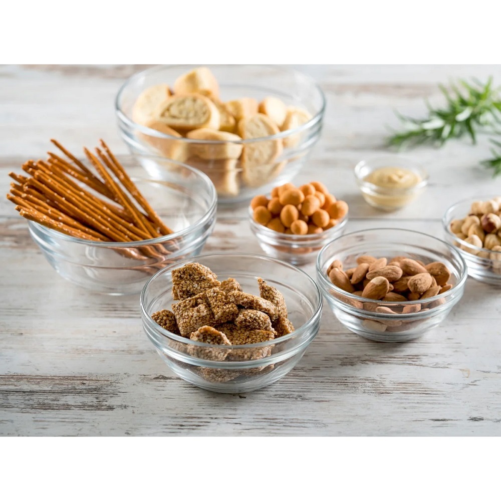 Μπολάκι Γυάλινο Διάφανο Στοιβαζόμενο Ø14xH6,4cm Uniglass 58126 - 2