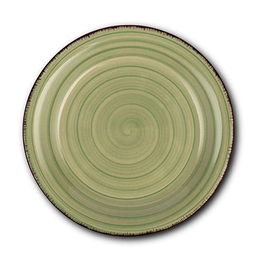 Πιάτο Ρηχό Φρούτου Stoneware Φ19,5cm Lines Oil Green Nava 10-099-202 - 1