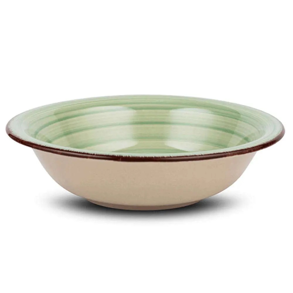 Πιάτο Βαθύ Σούπας Stoneware Φ22cm 900ml Lines Oil Green Nava 10-099-203 - 