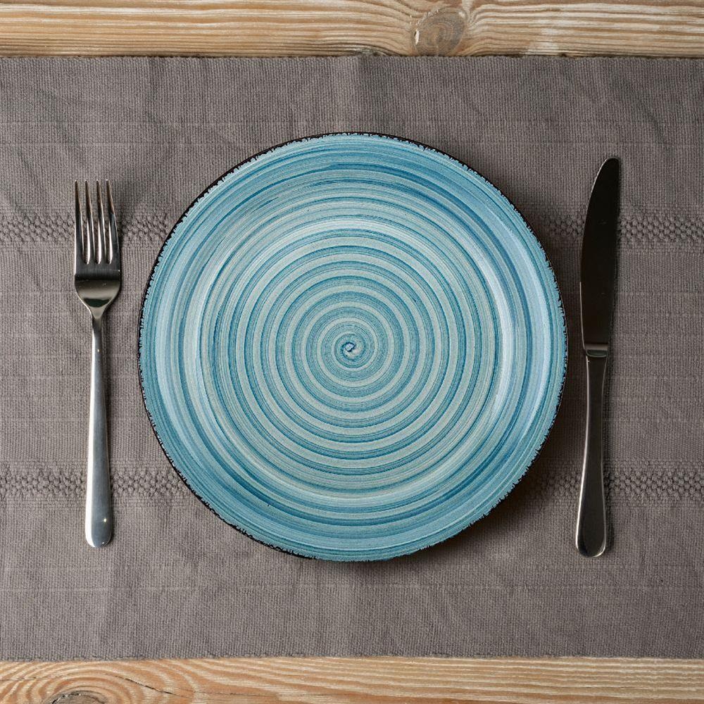 Πιάτο Ρηχό Stoneware Φ27cm Lines Faded Blue Nava 10-099-221 - 3