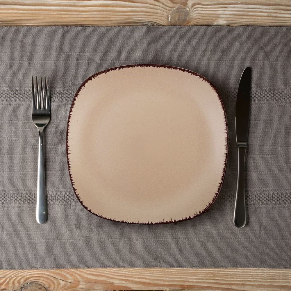 Πιάτο Ρηχό Φρούτου Τετράγωνο Stoneware 19x19xH2,5cm Brown Sugar Nava 10-099-242 - 3