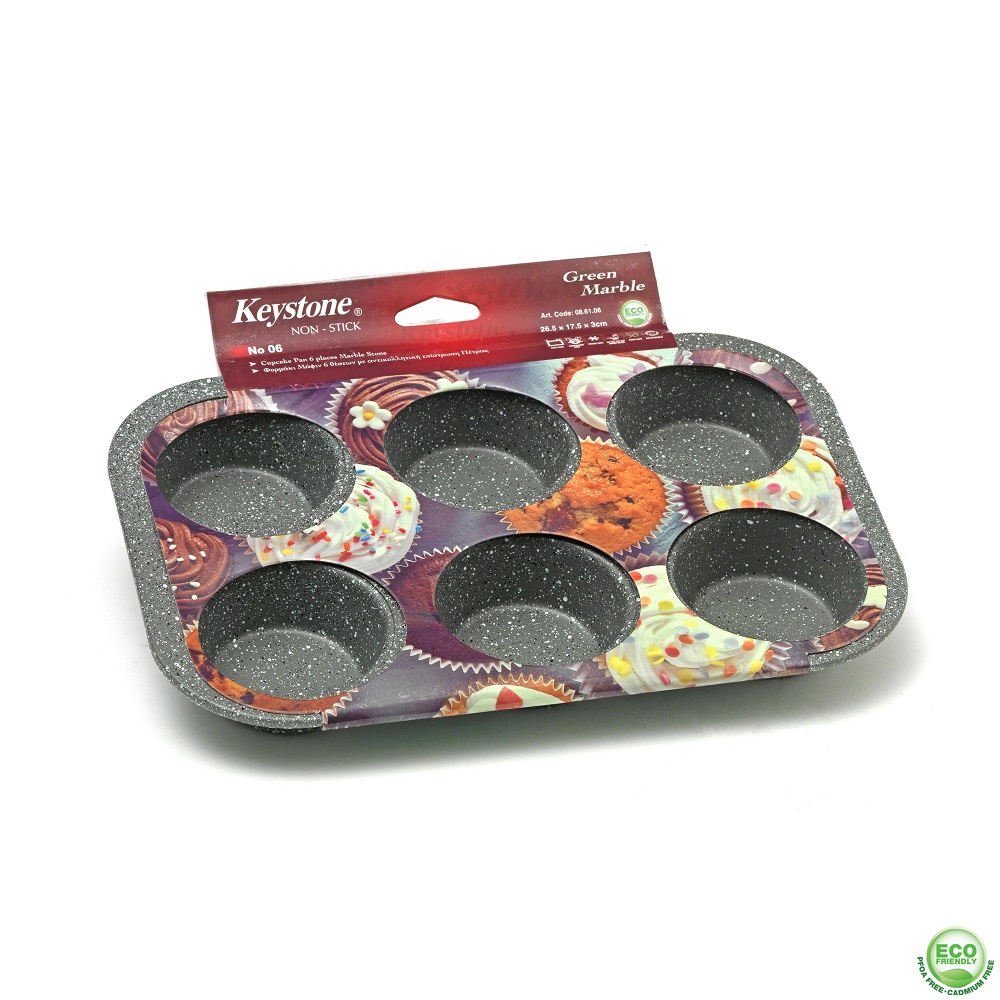 Φορμάκι Μάφιν-Muffin 6 θέσεων Keystone 08.61.06 - 