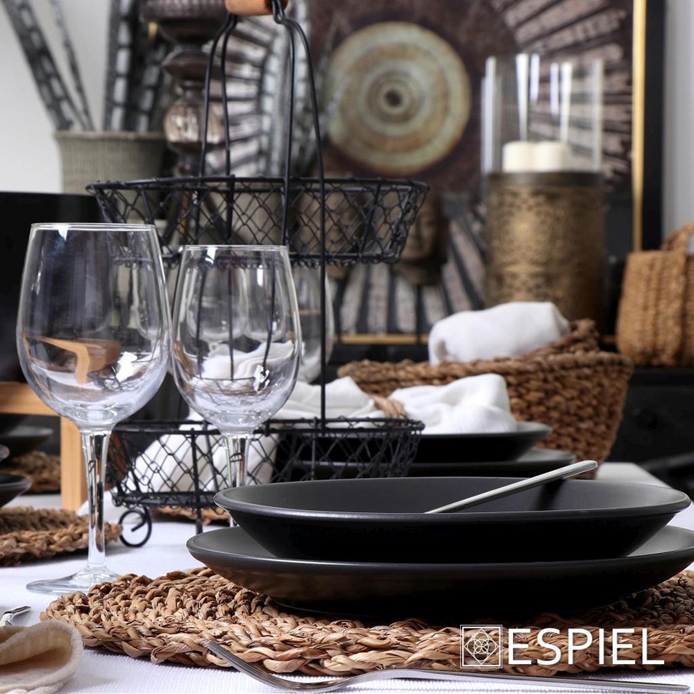Πιάτο Πορσελάνινο Μαύρο Ματ Φρούτου 19cm Espiel Terra Matt Black TLM103 - 2