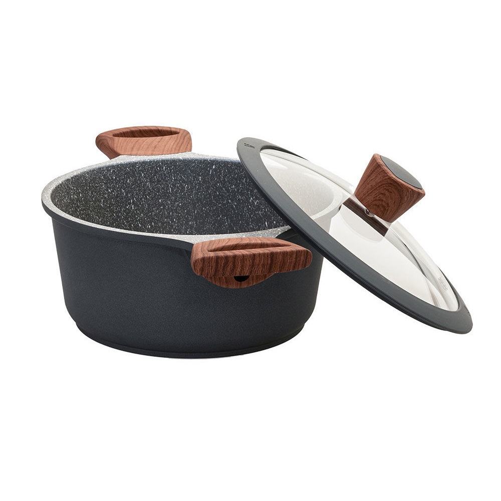 Κατσαρόλα Χυτού Αλουμινίου Αντικολλητική 2,5Lt Φ20cm Stone εstia Home Art 01-1131 - 3
