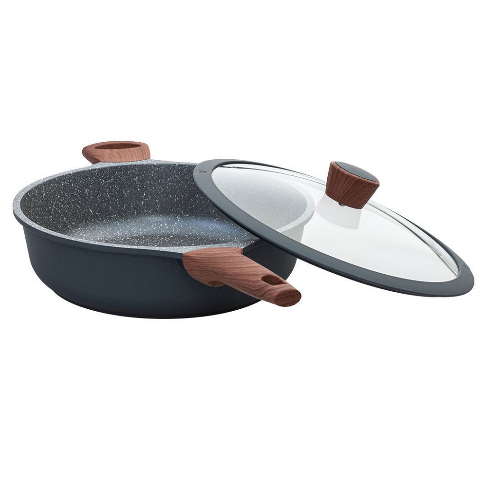 Τηγάνι Βαθύ Χυτού Αλουμινίου 4,2Lt Φ28cm Αντικολλητικό Stone εstia 01-2404 - 3