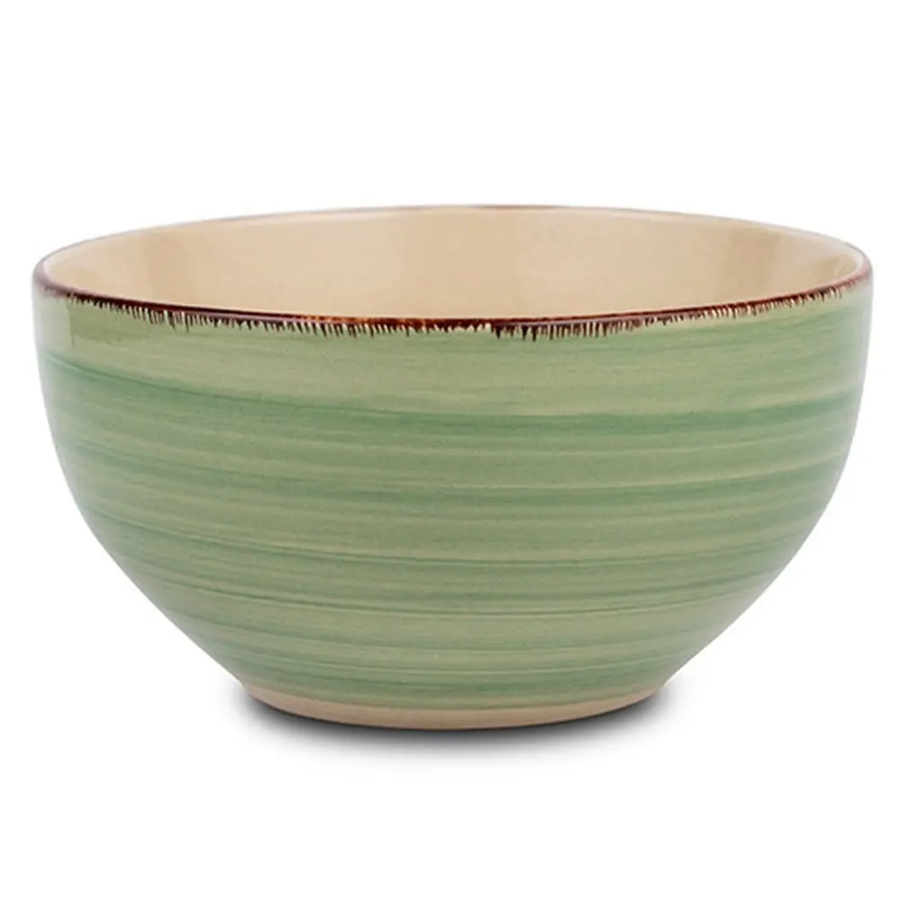 Μπολ Δημητριακών Stoneware 750ml Φ14xH8cm Lines Oil Green Nava 10-099-204 - 1