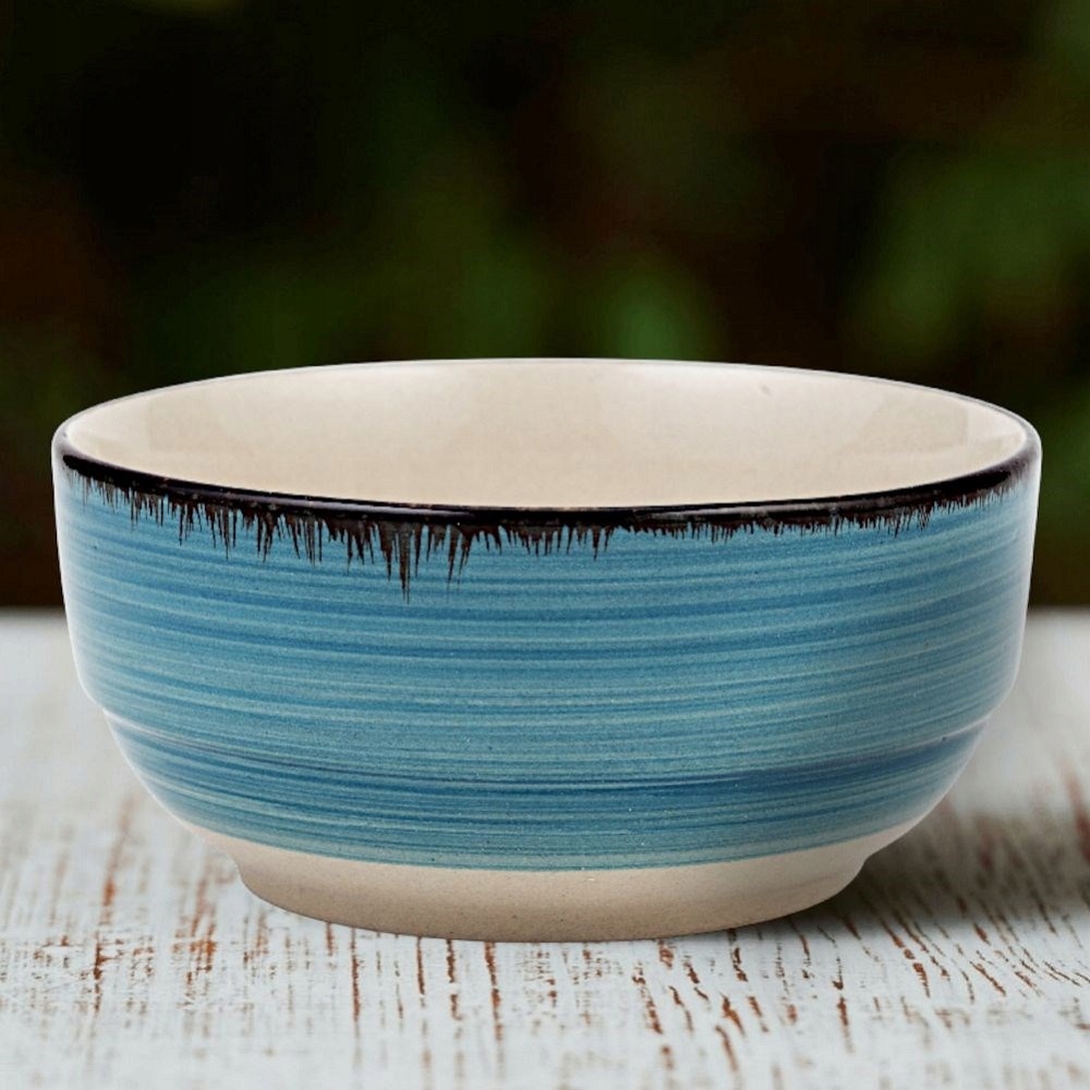 Μπολ Δημητριακών Stoneware 750ml Φ14xH8cm Lines Faded Blue Nava 10-099-224 - 2