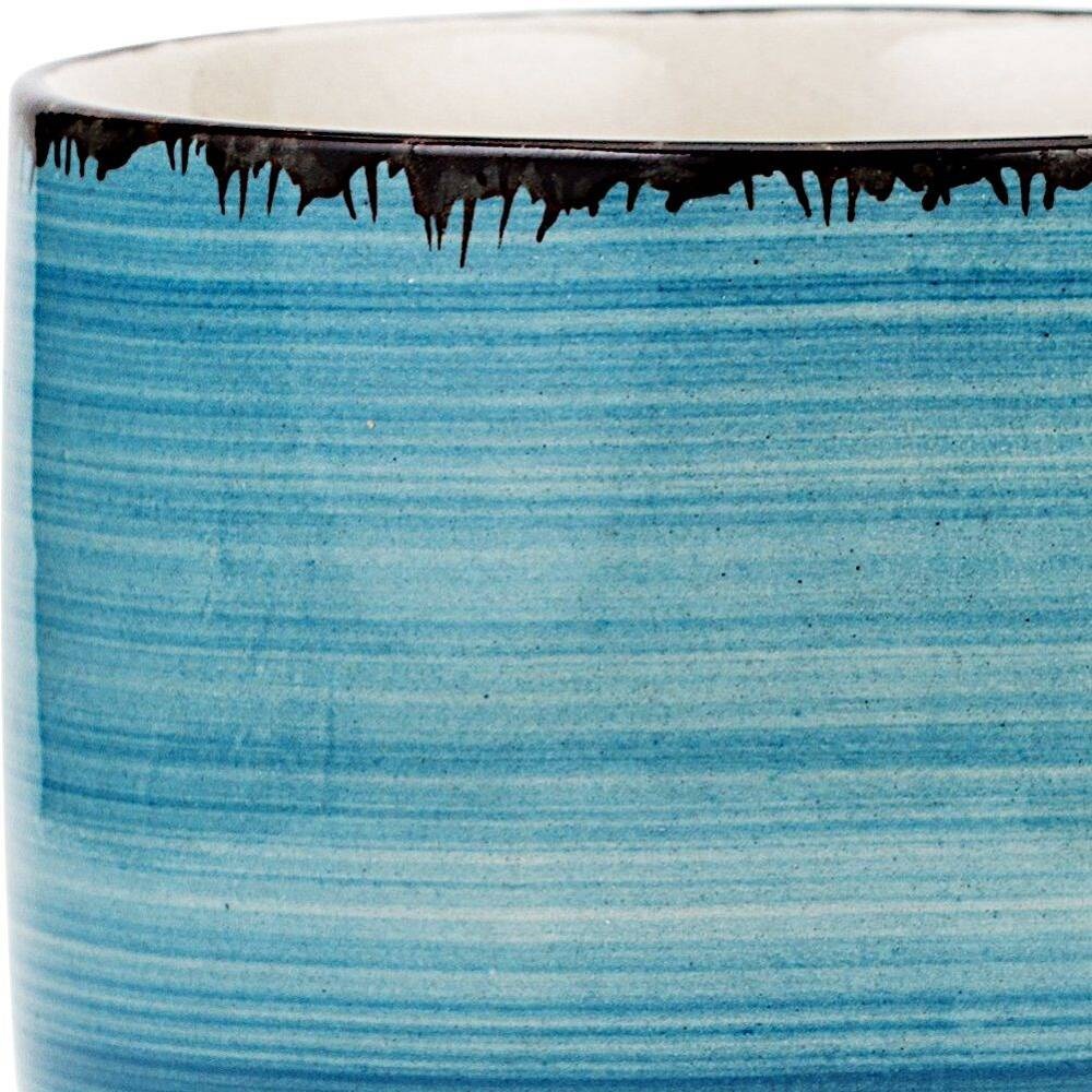 Κούπα Stoneware 350ml Φ8xH10cm Lines Faded Blue Nava 10-099-225 - 2