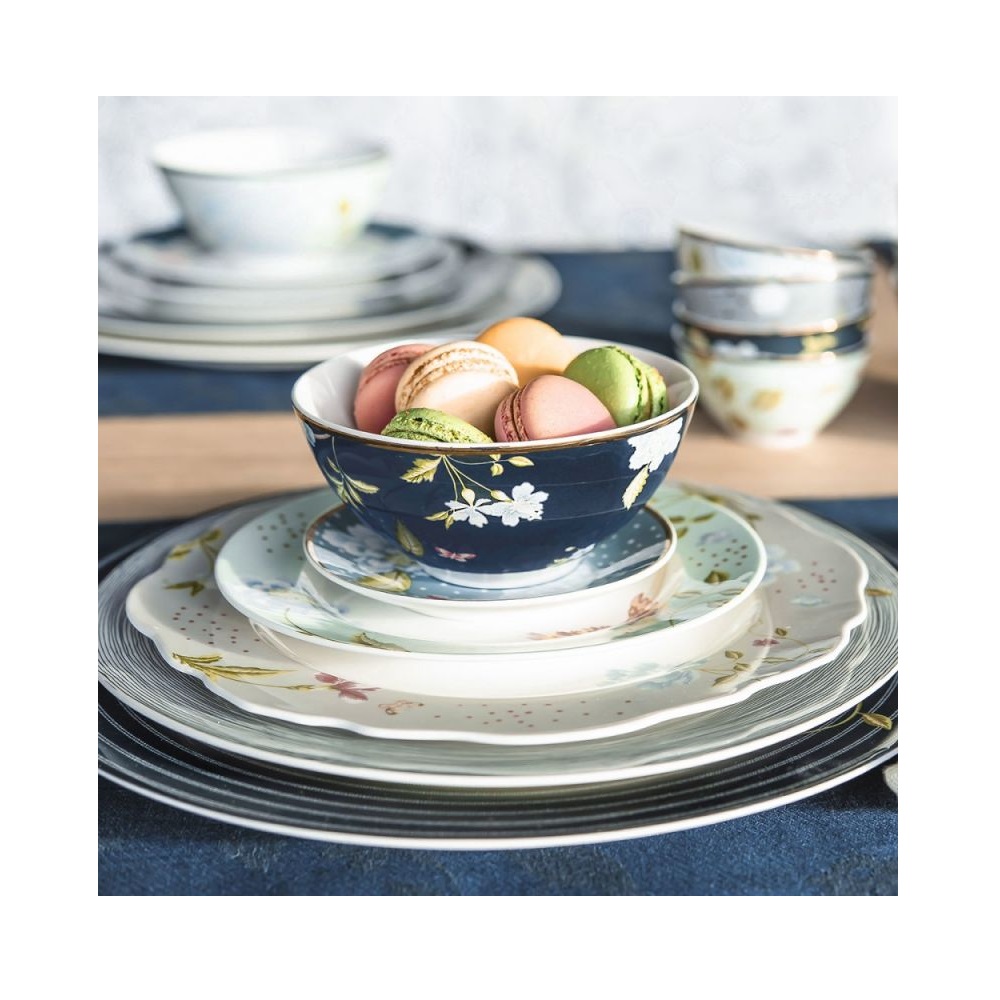 Μπολάκι Πορσελάνης Στρογγυλό Φ9xH4,7cm 150ml Cobblestone Pinstripe Heritage Laura Ashley LA180514 - 3