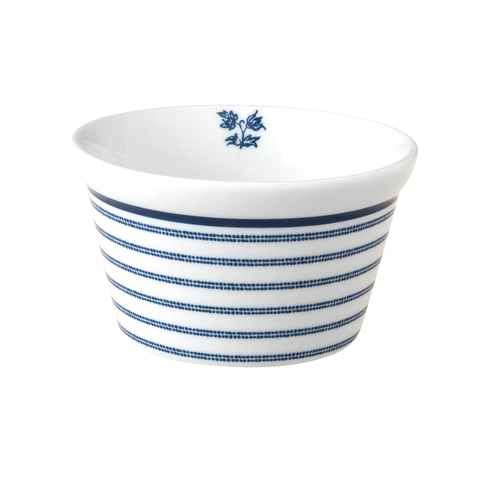 Μπολ Ramekin Πορσελάνης Λευκό-Μπλε Φ9cm 240ml Candy Stripe Blueprint Laura Ashley LA179362 - 