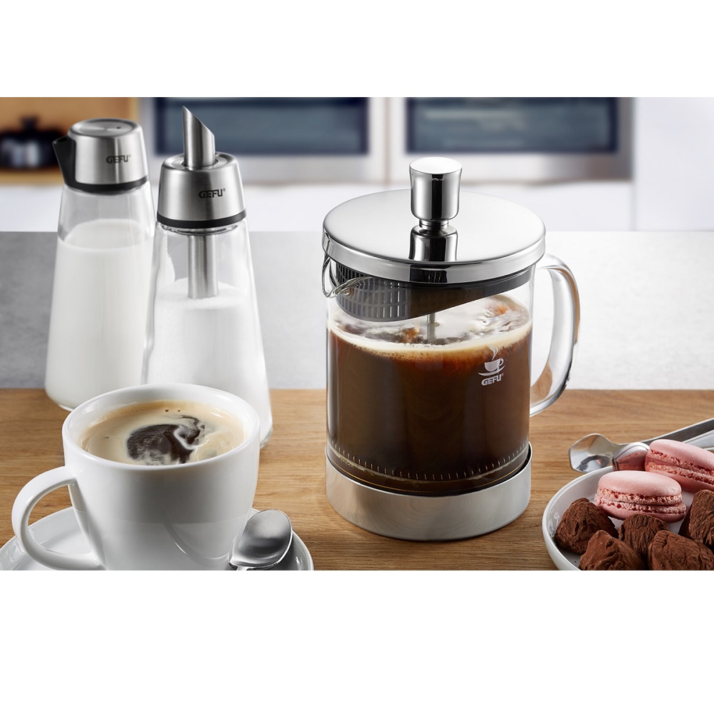 Καφετιέρα Φίλτρου Με Πρέσα 600ml Γυάλινη/Ανοξείδωτη Diego Gefu 16181 - 2