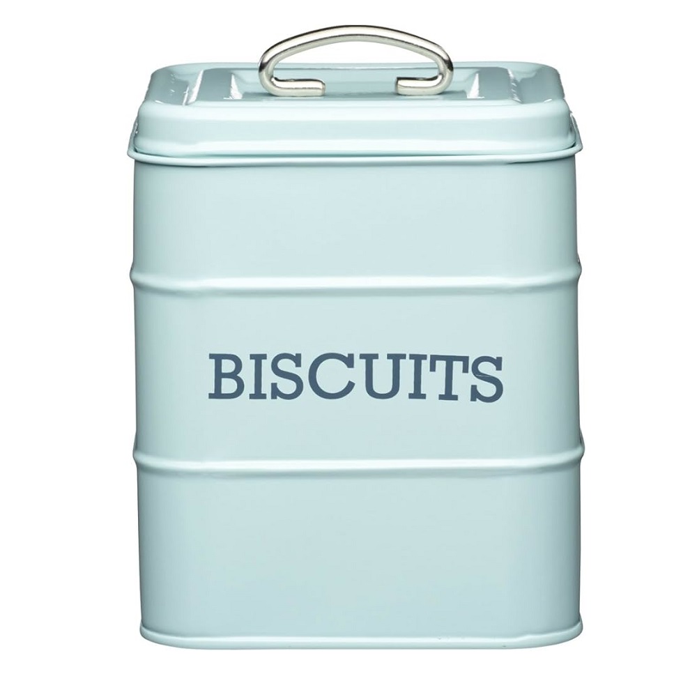 Δοχείο Για Μπισκότα 14,5xH19cm Μεταλλικό Γαλάζιο Living Nostalgia LNBISCBLU Kitchencraft 35.01813 - 1
